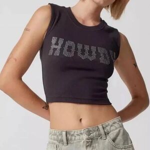 Urban Outfitters Black Graphic Crop Top